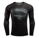 Superman "World Of New Superman" Long Sleeve Compression Rashguard-RashGuardStore