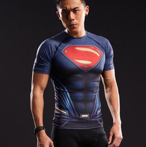 Superman "Young Justice" Compression Short Sleeve Rashguard-RashGuardStore