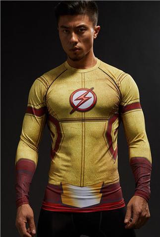 The Flash 'Reverse' Compression Long Sleeve Rashguard-RashGuardStore