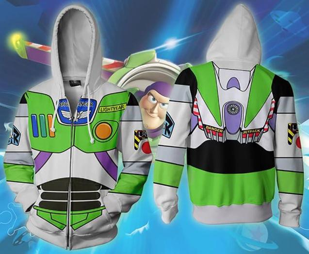 Toy Story 'Buzz Lightyear' Zip Up Hoodie-RashGuardStore