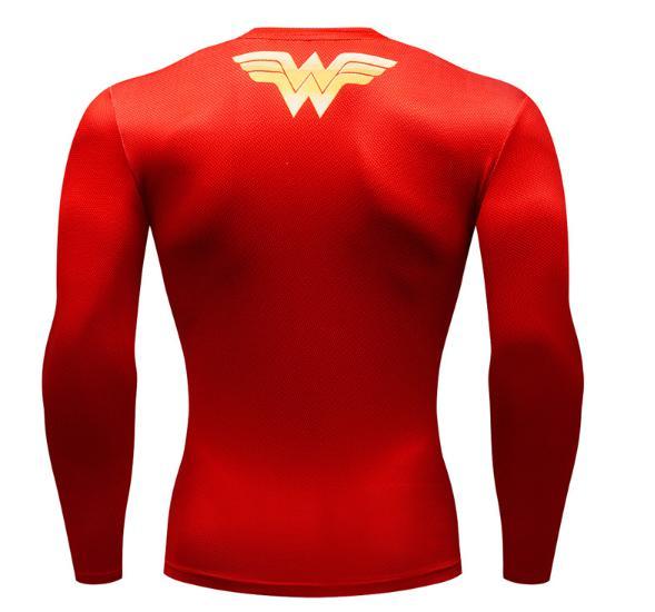 Wonder Woman 'Classic' Premium Compression Long Sleeve Rash Guard-RashGuardStore