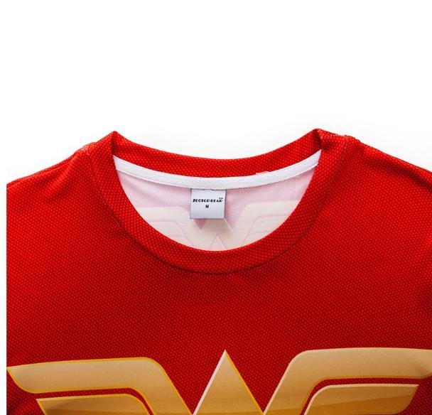 Wonder Woman 'Classic' Premium Compression Long Sleeve Rash Guard-RashGuardStore