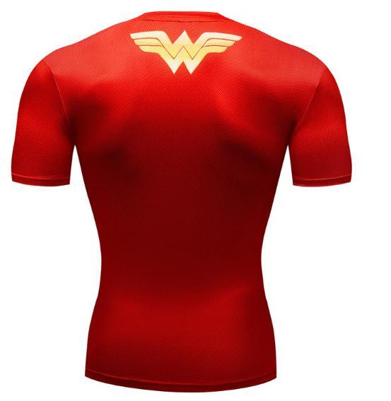 Wonder Woman 'Classic' Premium Compression Short Sleeve Rash Guard-RashGuardStore