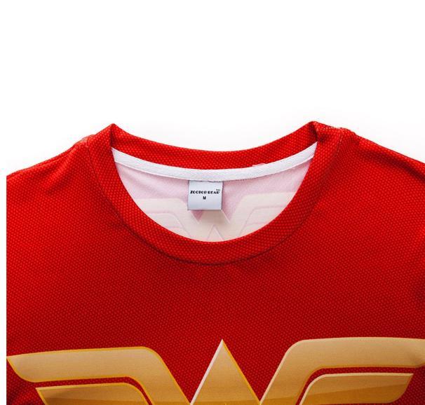 Wonder Woman 'Classic' Premium Compression Short Sleeve Rash Guard-RashGuardStore