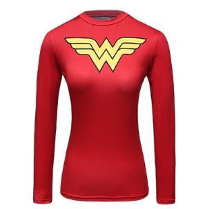 Wonder Woman Compression Long Sleeve Rash Guard-RashGuardStore
