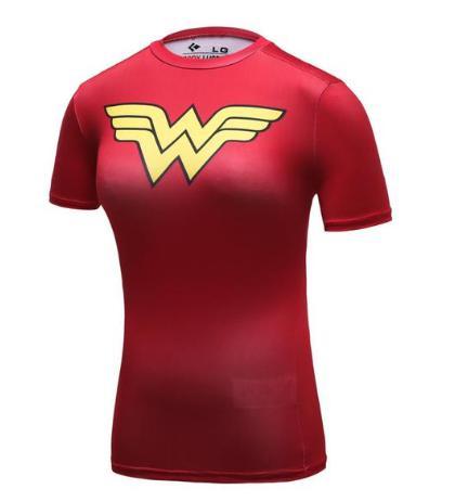 Wonder Woman Compression Short Sleeve Rash Guard-RashGuardStore