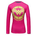 Wonder Woman 'Pink' Compression Long Sleeve Rash Guard-RashGuardStore