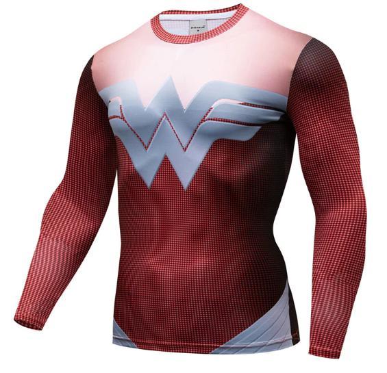 Wonder Woman Premium Compression Long Sleeve Rash Guard-RashGuardStore